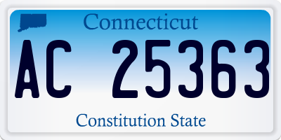 CT license plate AC25363