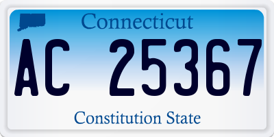 CT license plate AC25367