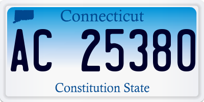 CT license plate AC25380
