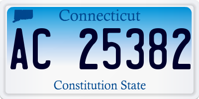 CT license plate AC25382