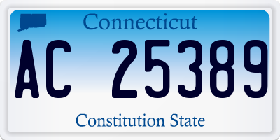 CT license plate AC25389