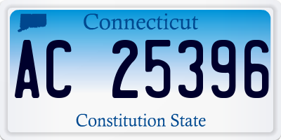 CT license plate AC25396