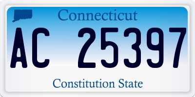 CT license plate AC25397