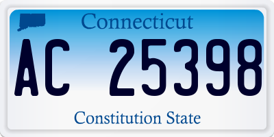 CT license plate AC25398