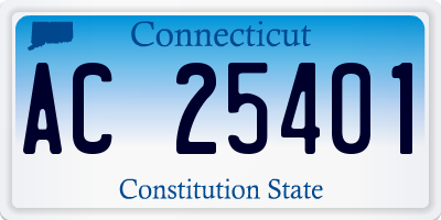 CT license plate AC25401