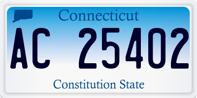 CT license plate AC25402