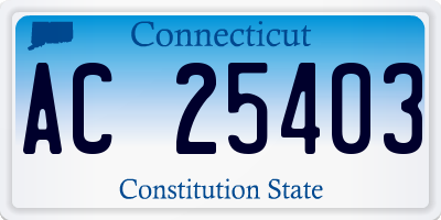 CT license plate AC25403