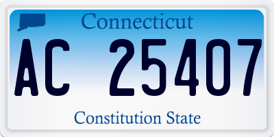 CT license plate AC25407