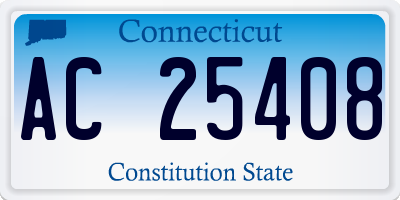 CT license plate AC25408