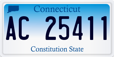 CT license plate AC25411