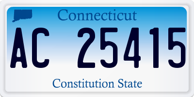 CT license plate AC25415