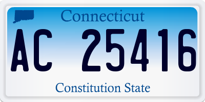 CT license plate AC25416