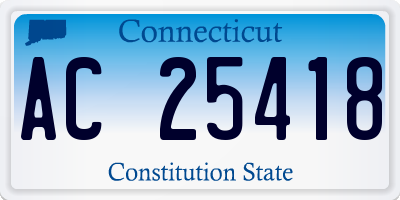CT license plate AC25418