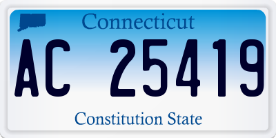 CT license plate AC25419