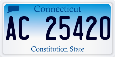 CT license plate AC25420
