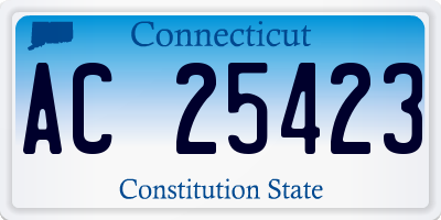 CT license plate AC25423