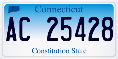 CT license plate AC25428