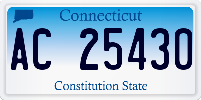 CT license plate AC25430