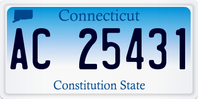 CT license plate AC25431