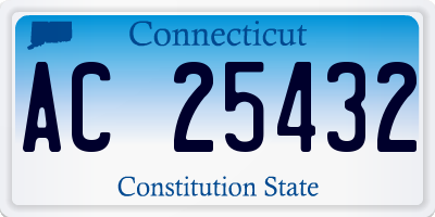 CT license plate AC25432