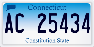 CT license plate AC25434