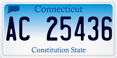 CT license plate AC25436