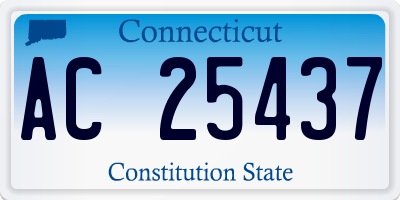 CT license plate AC25437