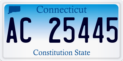 CT license plate AC25445