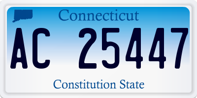 CT license plate AC25447