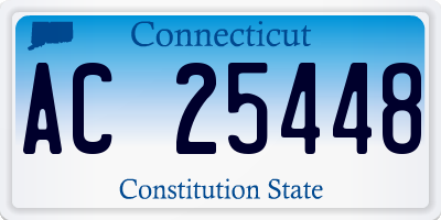 CT license plate AC25448
