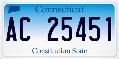 CT license plate AC25451