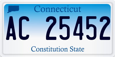 CT license plate AC25452