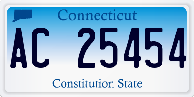 CT license plate AC25454