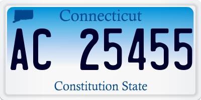 CT license plate AC25455