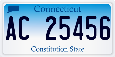 CT license plate AC25456