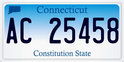 CT license plate AC25458