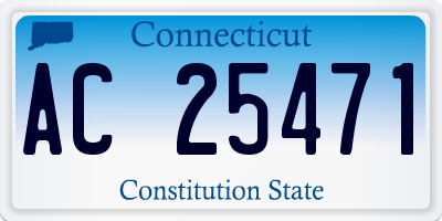 CT license plate AC25471