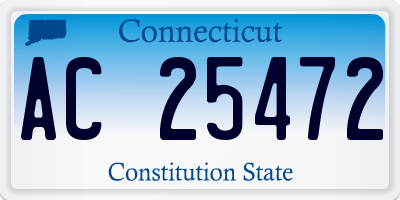 CT license plate AC25472