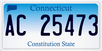 CT license plate AC25473