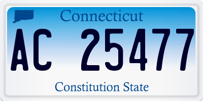 CT license plate AC25477