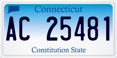 CT license plate AC25481