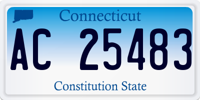 CT license plate AC25483