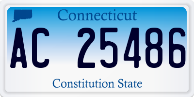 CT license plate AC25486