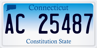 CT license plate AC25487