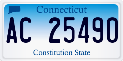 CT license plate AC25490