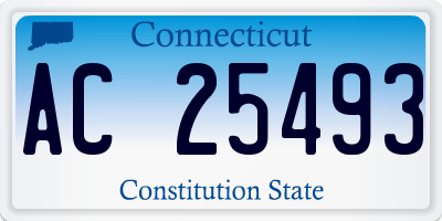 CT license plate AC25493
