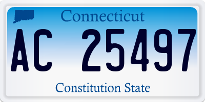 CT license plate AC25497