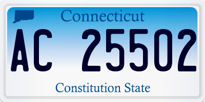 CT license plate AC25502