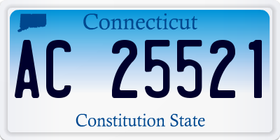 CT license plate AC25521