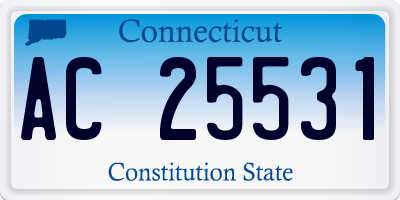 CT license plate AC25531